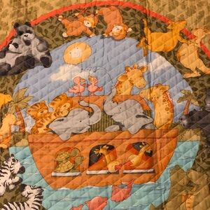 Fabric panel quilted Noah’s Ark Two by Two new 35.5” wide x 43” Cathy Heck